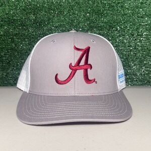 Alabama Crimson Tide Hat Mesh Snapback Trucker Cap Gray White The Game One Size